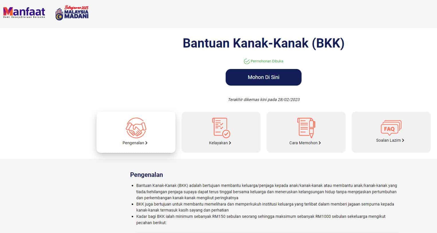 bantuan kanak kanak