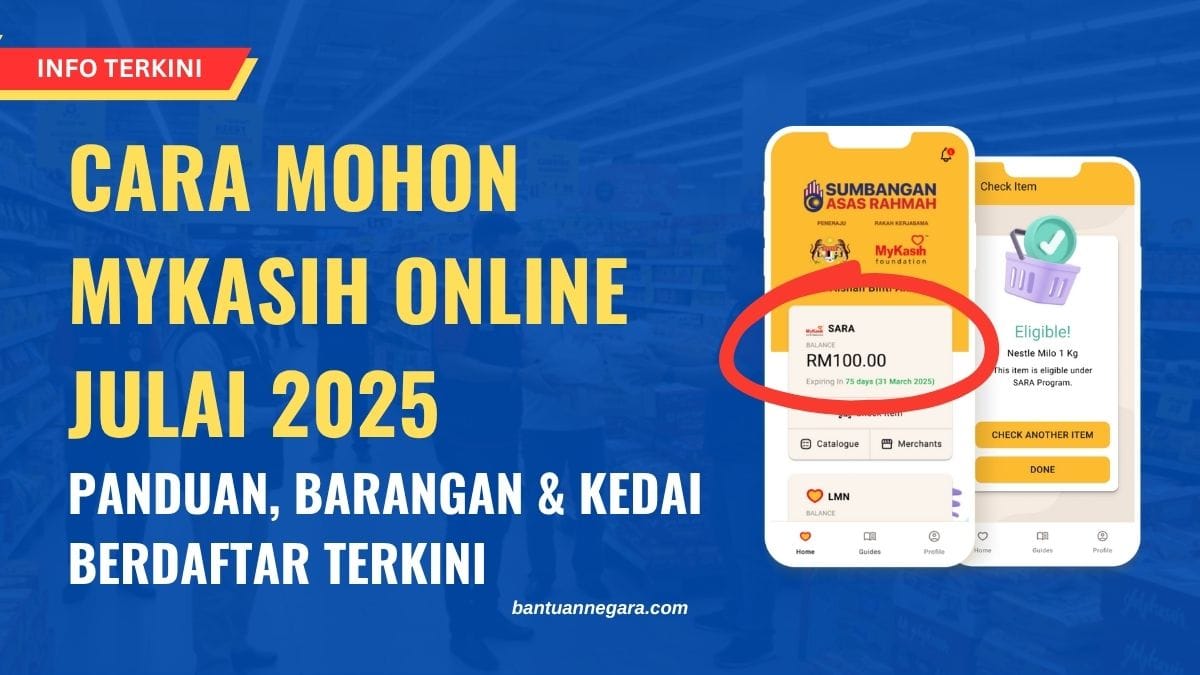 CARA MOHON MYKASIH ONLINE JULAI 2025