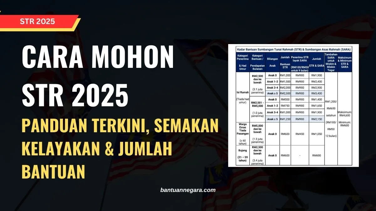 CARA MOHON STR 2025 PANDUAN TERKINI, SEMAKAN KELAYAKAN & JUMLAH BANTUAN
