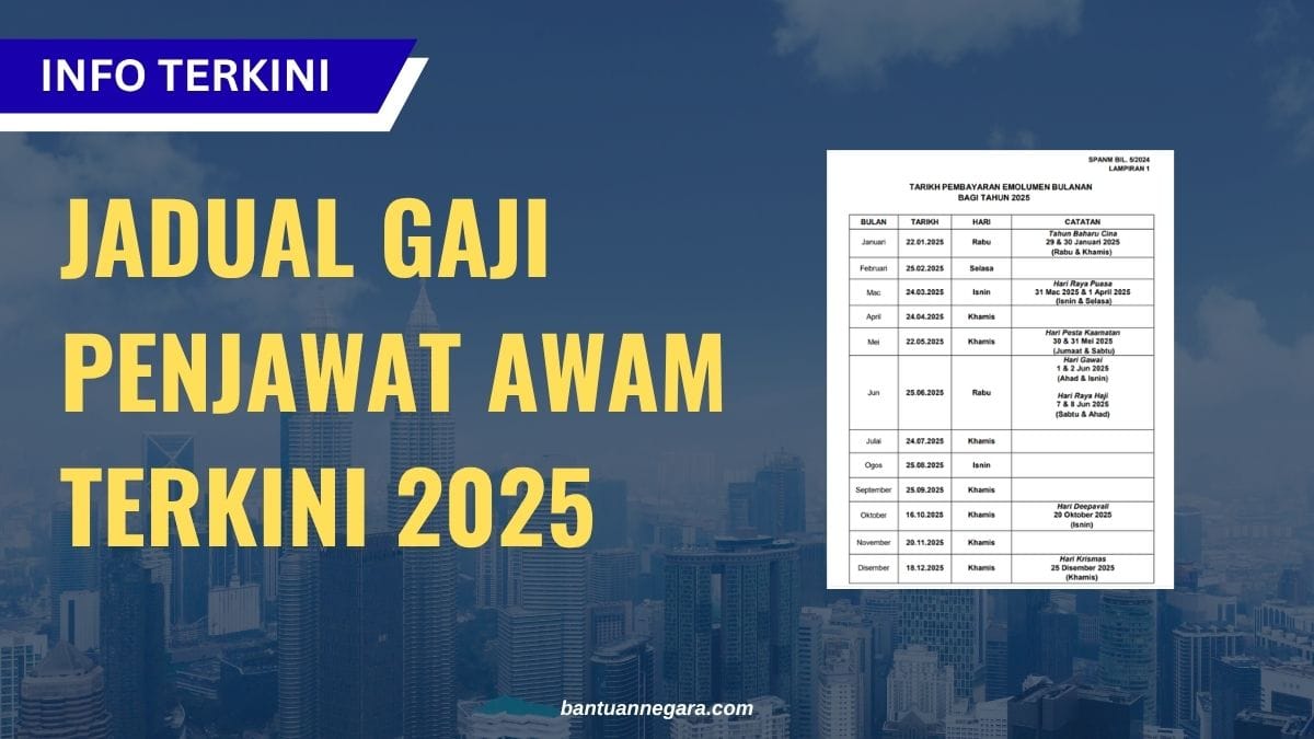 JADUAL GAJI PENJAWAT AWAM TERKINI 2025
